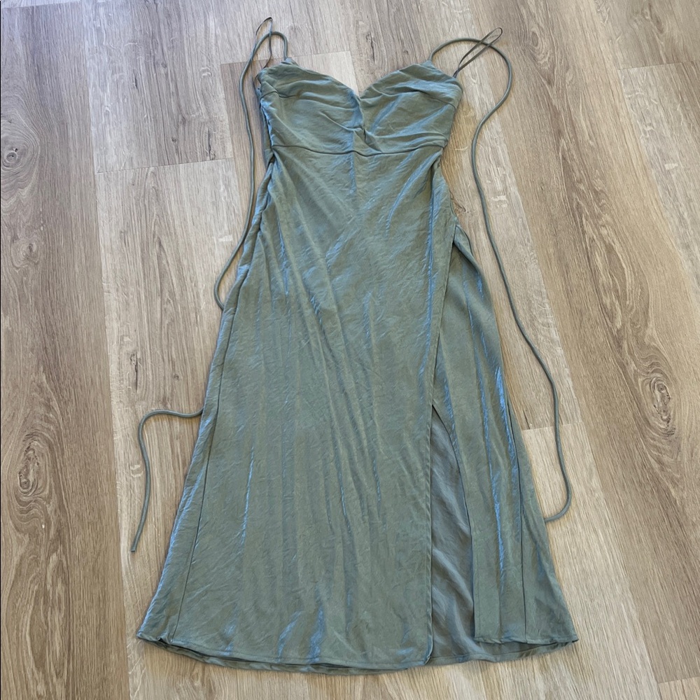 Hello Molly Olive Green Midi Dress
